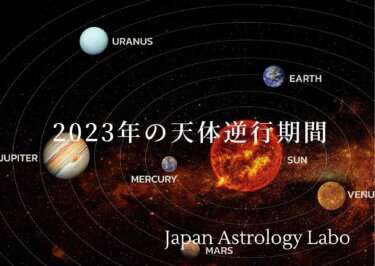 2023年天体の逆行期間と留の年表